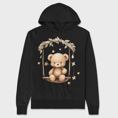 Teddy Bear Swings, Hanorac Oversize Barbati (Unisex)