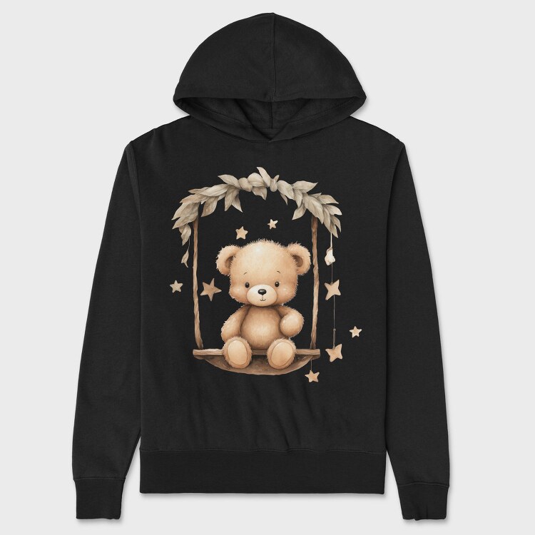Teddy Bear Swings, Hanorac Oversize Barbati (Unisex)
