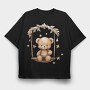 Teddy Bear Swings, Tricou Oversize Barbati (Unisex)