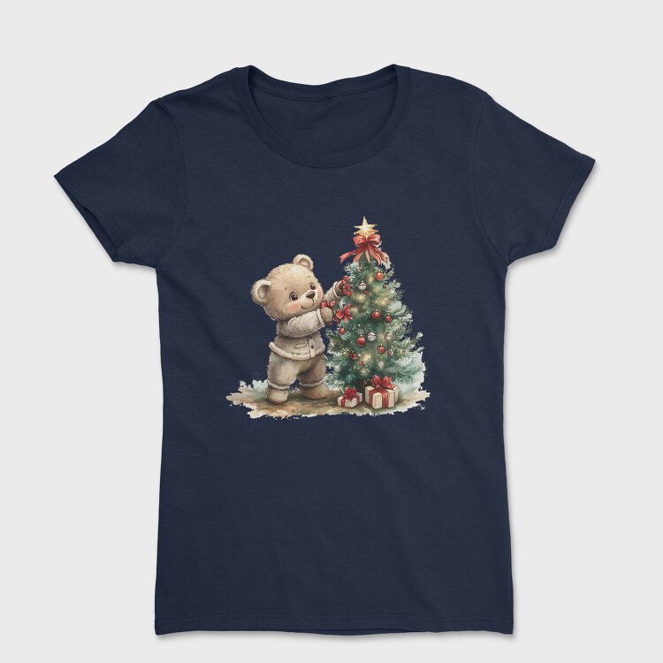Teddy Christmas Tree, Tricou Femei