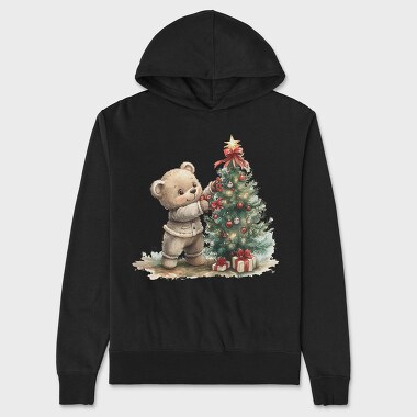 Teddy Christmas Tree, Hanorac Oversize Barbati (Unisex)