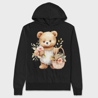 Teddy Flower Basket, Hanorac Oversize Barbati (Unisex)