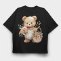 Teddy Flower Basket, Tricou Oversize Barbati (Unisex)