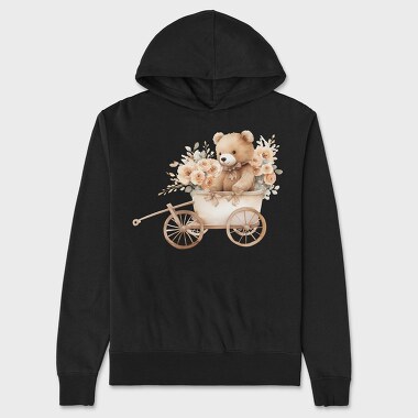 Teddy Flower Car, Hanorac Oversize Barbati (Unisex)