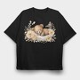Teddy Flower Cuddle, Tricou Oversize Barbati (Unisex)
