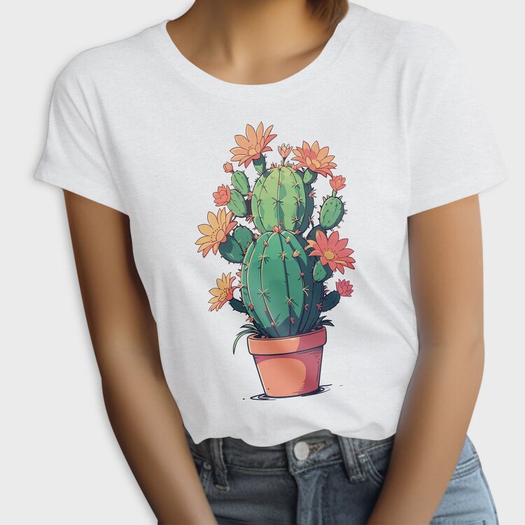 Cactus With Yellow Flowers, Tricou Femei