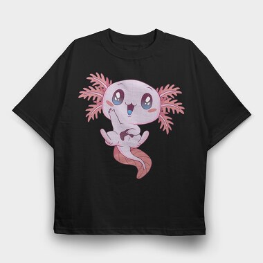 Kawaii Gaming Axolotl Gamer, Tricou Oversize Barbati (Unisex)