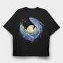 Ocean Wave Whale Sea Animals, Tricou Oversize Barbati (Unisex)