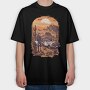 Vintage Cowboy And Truck, Tricou Oversize Barbati (Unisex)