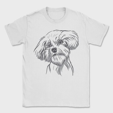 Cool Dog Illustration Doodle, Tricou Barbati (Unisex)