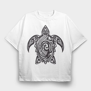 Cool Tribal Sea Turtle, Tricou Oversize Barbati (Unisex)