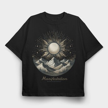 Manifestation Mountain, Tricou Oversize Barbati (Unisex)