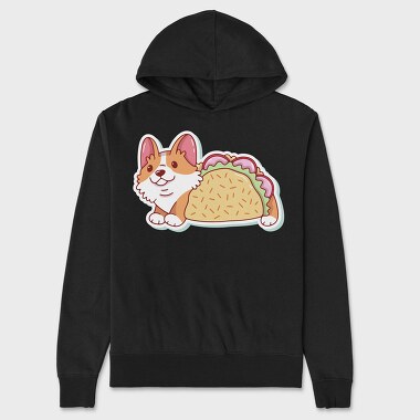 Corgi Taco Feast, Hanorac Oversize Barbati (Unisex)