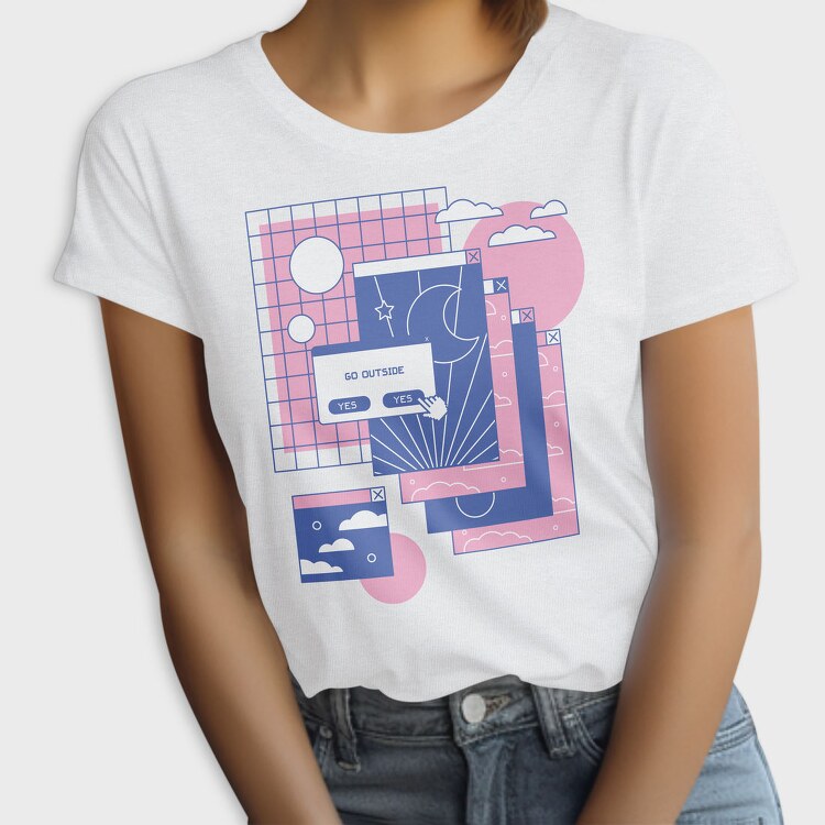 Computer Tabs Vaporwave 90S, Tricou Femei