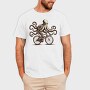 Octopus On Bicycle Ride, Tricou Barbati (Unisex)