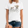 Vintage Floral Bicycle, Tricou Barbati (Unisex)