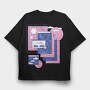 Computer Tabs Vaporwave 90S, Tricou Oversize Barbati (Unisex)