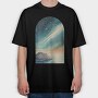 Sunset Ocean Night, Tricou Oversize Barbati (Unisex)