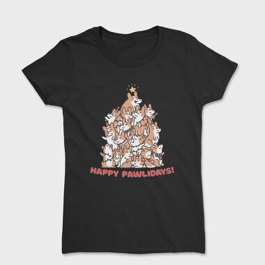Corgi Dog Christmas Tree Corgies, Tricou Femei
