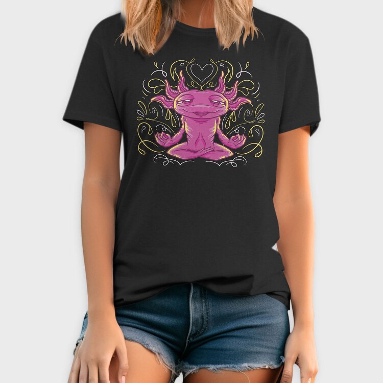 Axolotl Meditation Meditating, Tricou Barbati (Unisex)