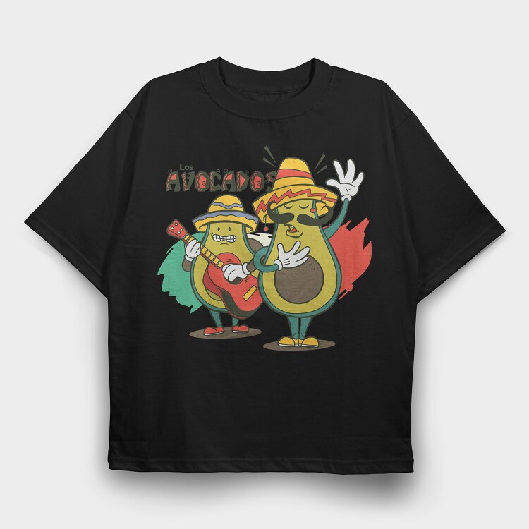 Mariachi Mexican Avocados, Tricou Oversize Barbati (Unisex)