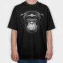 Monochrome Monkey Face, Tricou Oversize Barbati (Unisex)
