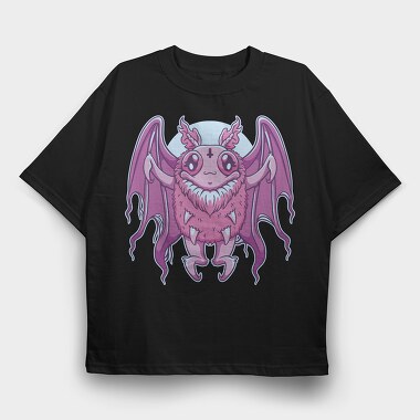 Kawaii Goth Mothman, Tricou Oversize Barbati (Unisex)