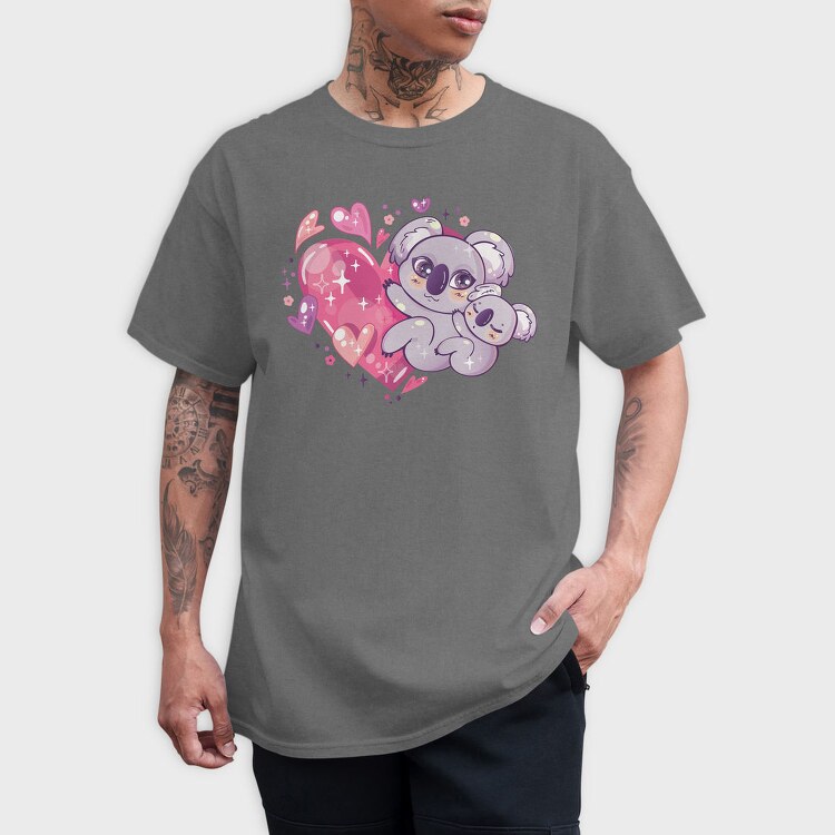Kawaii Koala Anime Animals, Tricou Barbati (Unisex)