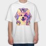 Corgi Psychedelic Collage, Tricou Oversize Barbati (Unisex)