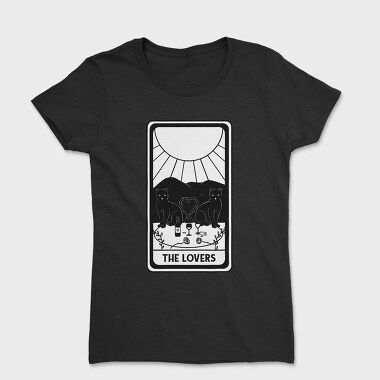 Cool Lovers Tarot Card The Cat, Tricou Femei