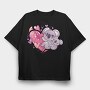 Kawaii Koala Anime Animals, Tricou Oversize Barbati (Unisex)