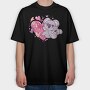 Kawaii Koala Anime Animals, Tricou Oversize Barbati (Unisex)