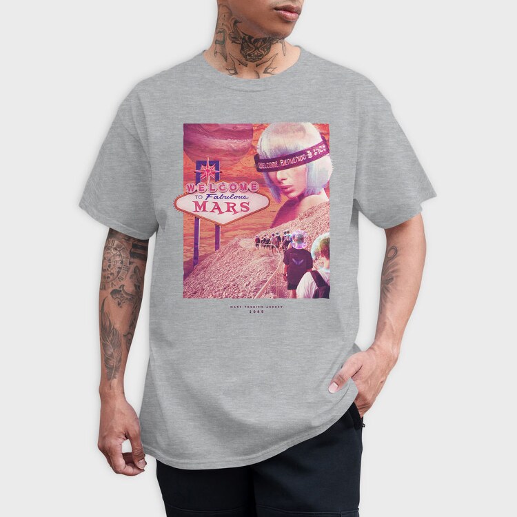 Mars Planet Psychedelic, Tricou Barbati (Unisex)