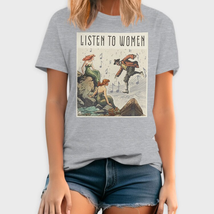 Vintage Mermaids And Pirate, Tricou Barbati (Unisex)