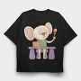 Kawaii Koala Feast, Tricou Oversize Barbati (Unisex)