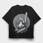 Contemplative Beaver, Tricou Oversize Barbati (Unisex)