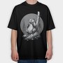 Contemplative Beaver, Tricou Oversize Barbati (Unisex)