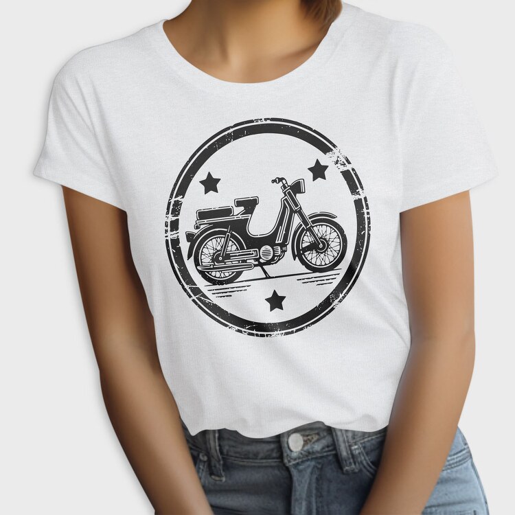 Vintage Moped Motorcycle Cyclomotor, Tricou Femei