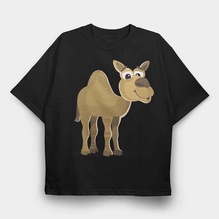 Camel Smile, Tricou Oversize Barbati (Unisex)