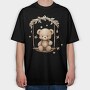 Teddy Bear Swings, Tricou Oversize Barbati (Unisex)