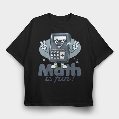 Math Is Fun Calculator Tote, Tricou Oversize Barbati (Unisex)