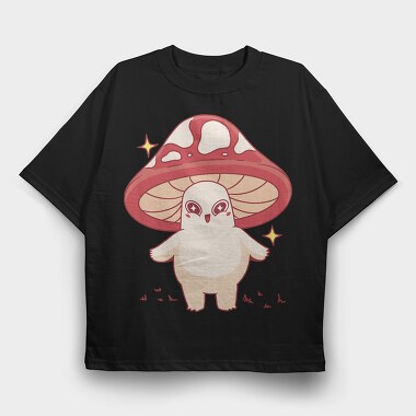 Kawaii Mushroom Character, Tricou Oversize Barbati (Unisex)