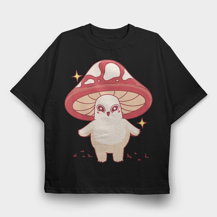 Kawaii Mushroom Character, Tricou Oversize Barbati (Unisex)