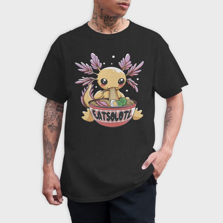 Kawaii Ramen Axolotl, Tricou Barbati (Unisex)