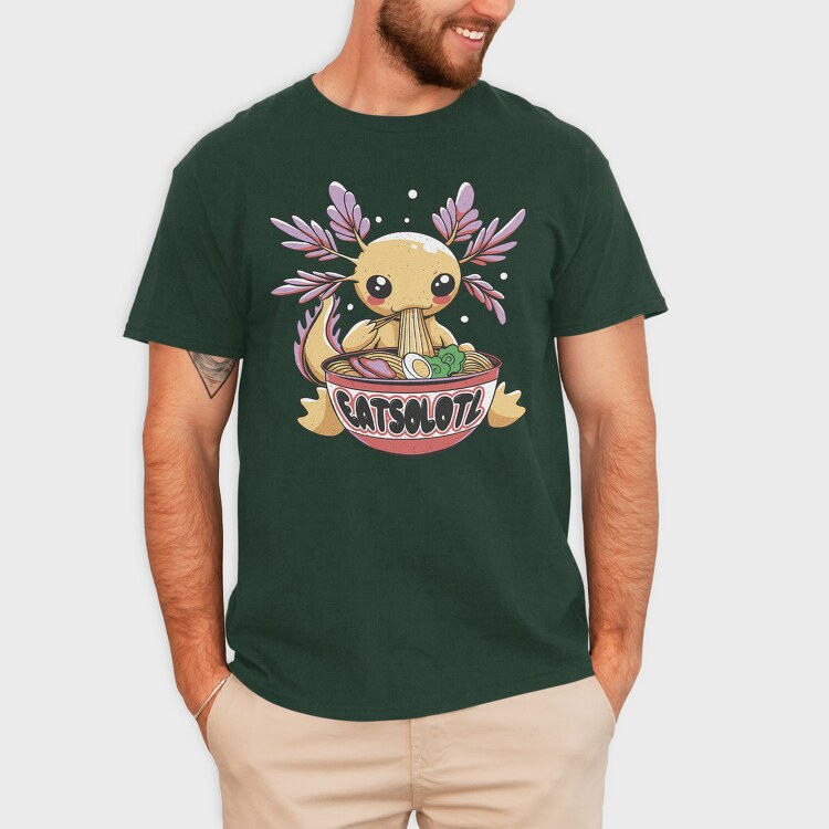 Kawaii Ramen Axolotl, Tricou Barbati (Unisex)