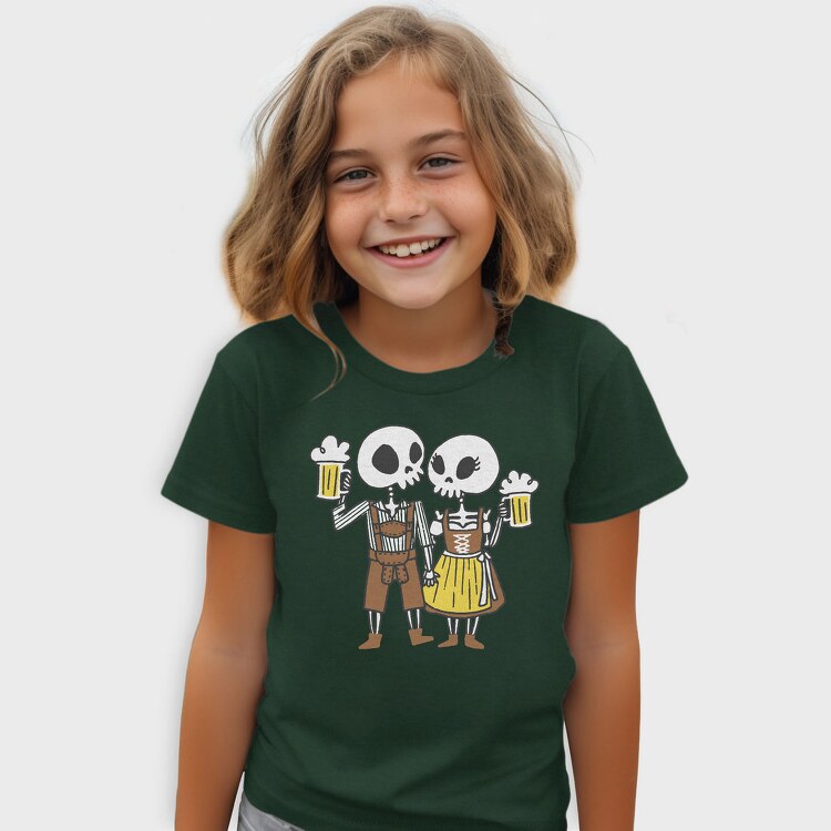 Oktoberfest Skeleton Couple, Tricou Copii
