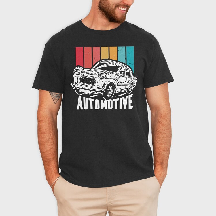 Old Car Retro Sunset, Tricou Barbati (Unisex)