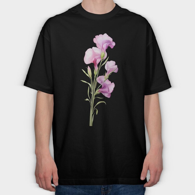 Sweet Pea 01, Tricou Oversize Barbati (Unisex)