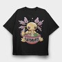 Kawaii Ramen Axolotl, Tricou Oversize Barbati (Unisex)