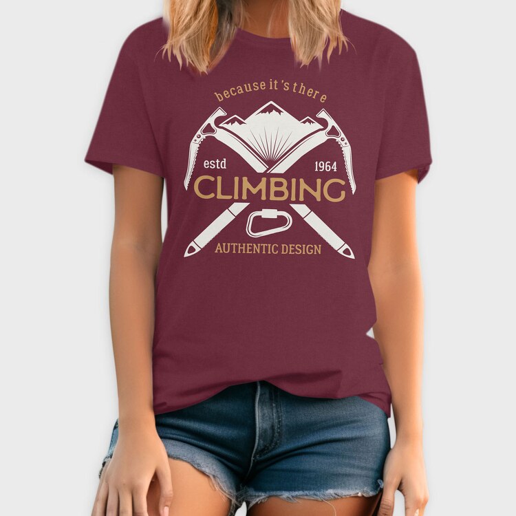 climbing mountain, Tricou Barbati (Unisex)
